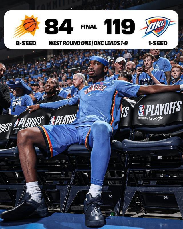 NBA季后赛历史首现多场分差超30分 绿军雷霆大胜